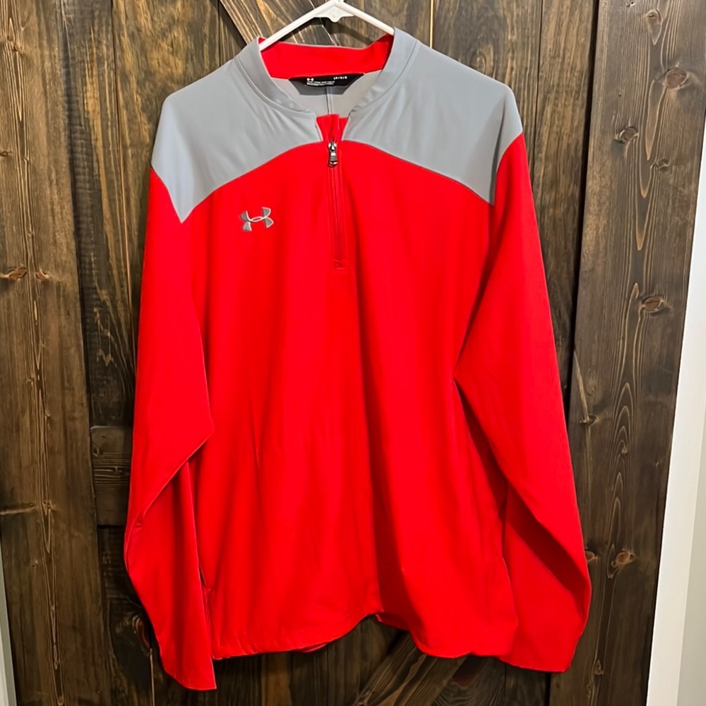 Under Armour Men's Red and Gray Jacket